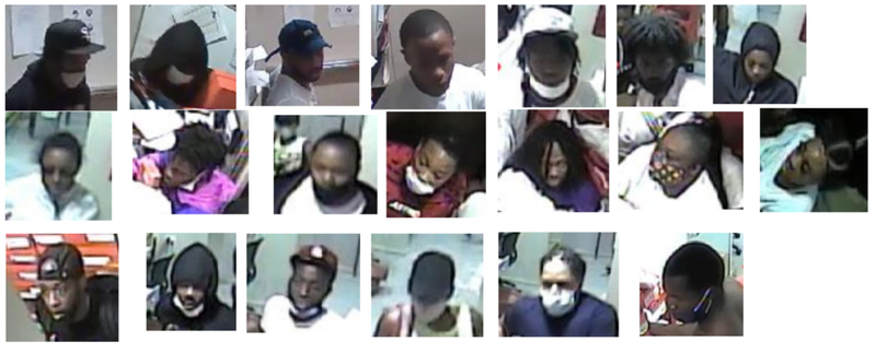 olice released surveillance video frames that show alleged looters from Aug. 10, 2020, at Hermes in the first block of East Oak Street.