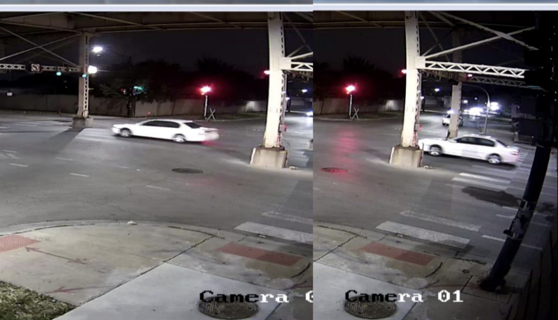 Surveillance images of a car wanted in an Aug. 15, 2020, hit-and-run in West Garfield Park