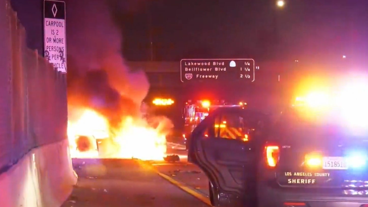 Good Samaritan pulls CHP officer from burning vehicle with seconds to spare