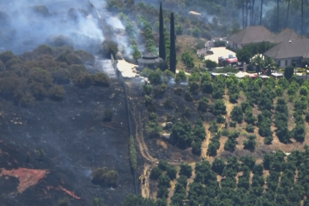 fire burns in countryside