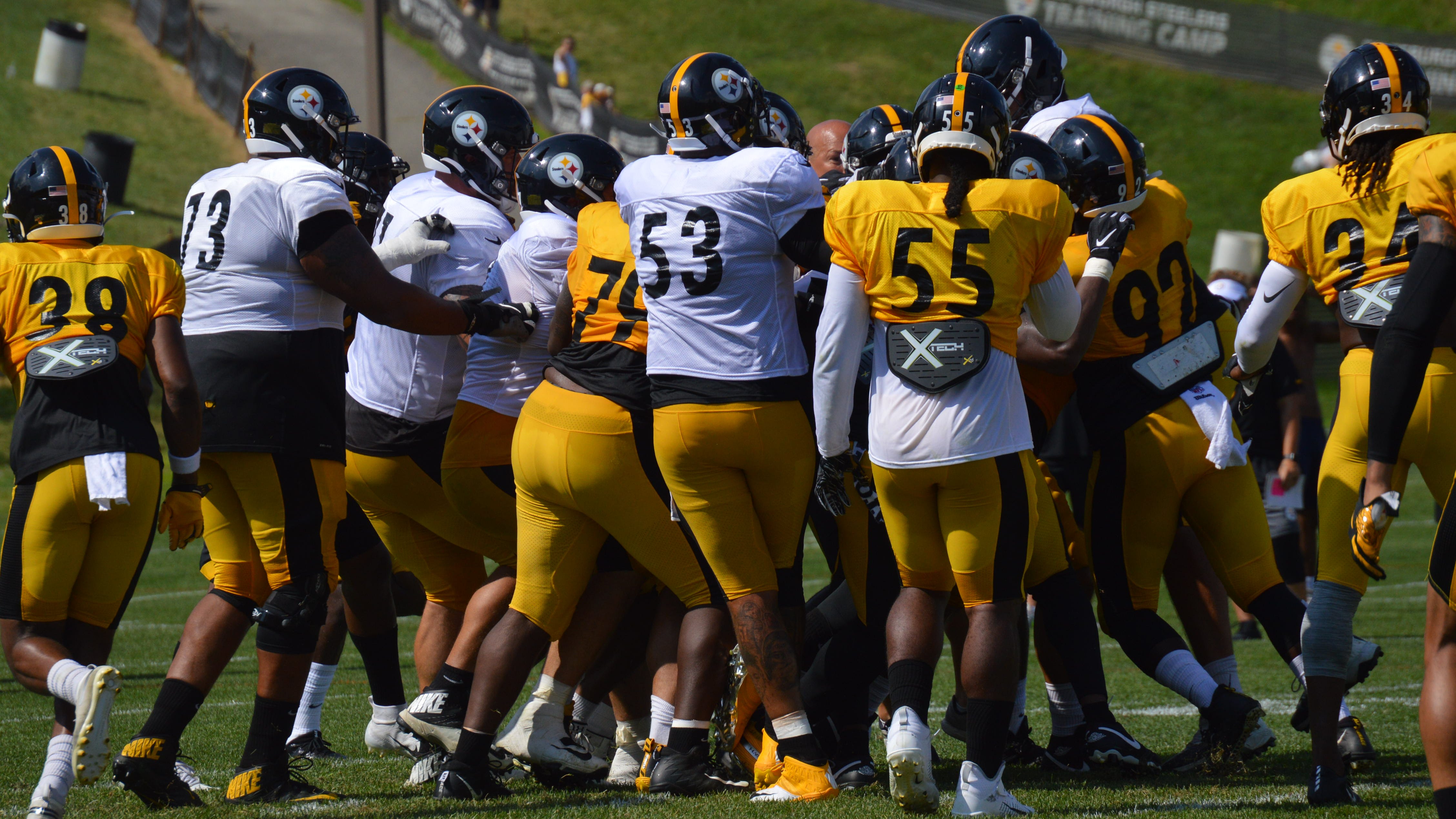 Starters Fight at Steelers Practice