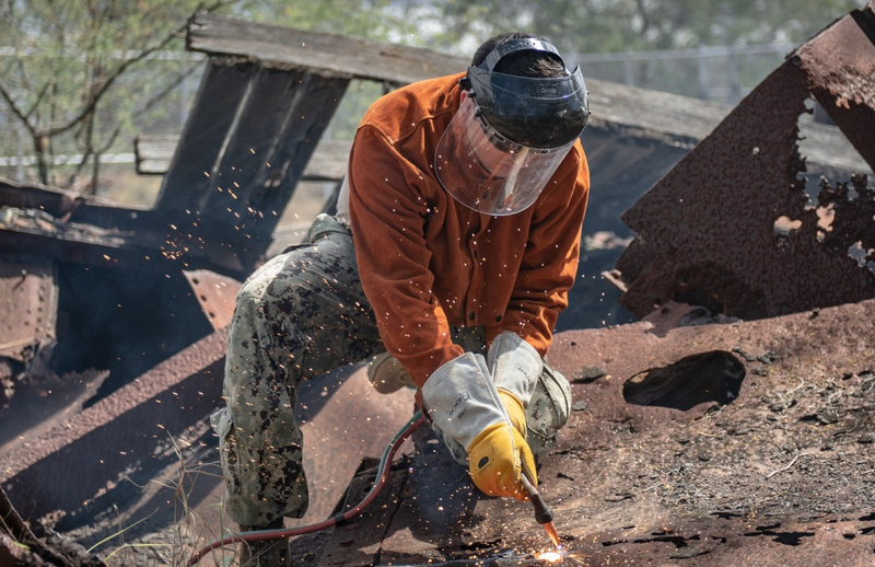 Seabees Help Preserve a Portion of USS Arizona History