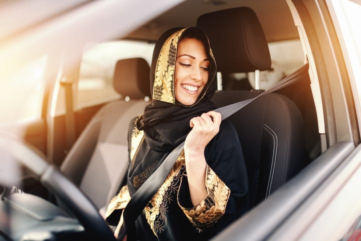 seat belt woman