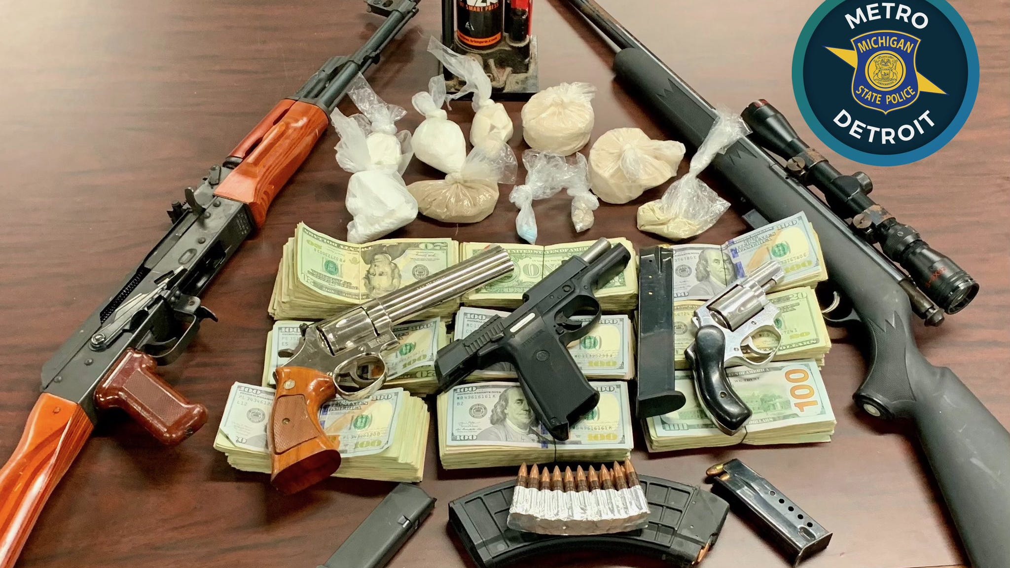 Guns, drugs, cash seized by Michigan State Police task force in 'Operation Secret Coney'