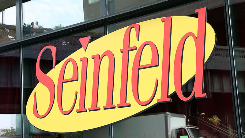 FILE - Seinfeld sign on June 23, 2015 in New York City. 