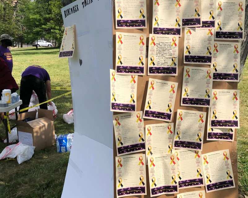 Messages at a Memorial for Nursing Home Workers, Bushnell Park, Hartford, 6/18/20
