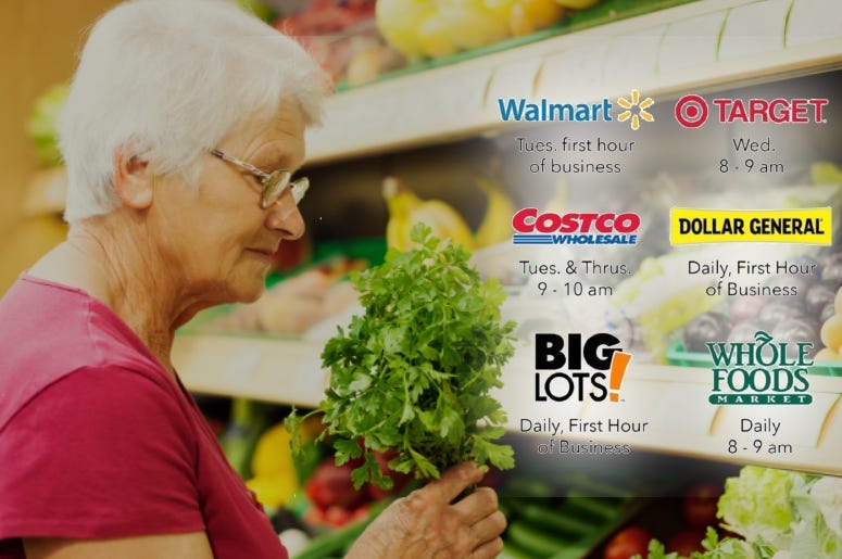 Senior Shopping Hours 