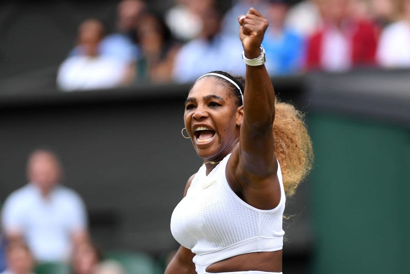 Serena Williams celebrates after match point against Anastasija Sevastova of Latvia in a women's semifinal match on Sept. 6, 2018, at the U.S. Open at USTA Billie Jean King National Tennis Center.
