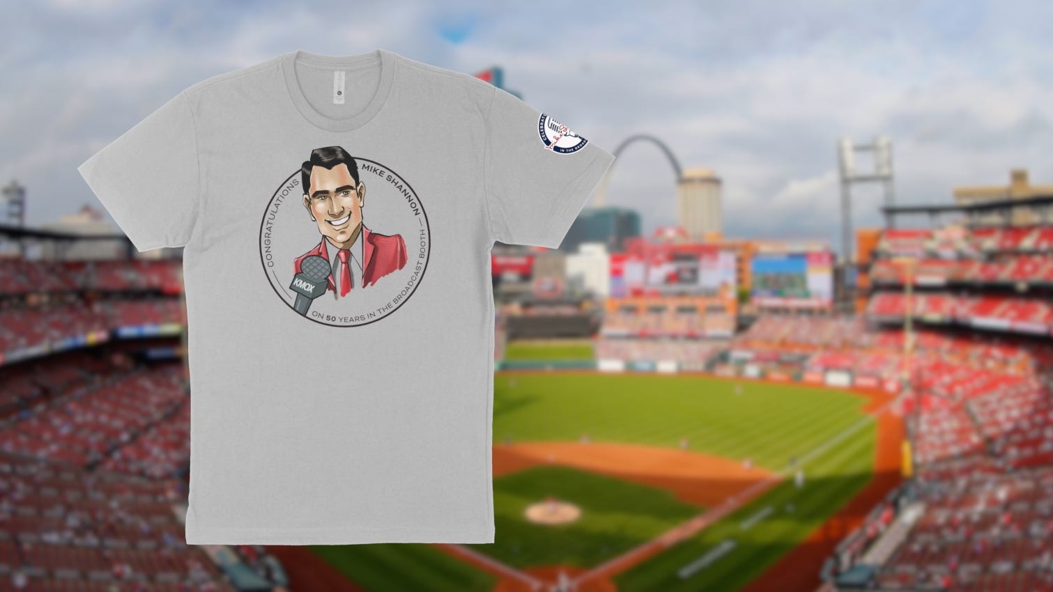 Cardinals theme ticket includes Mike Shannon t-shirt on KMOX Day at Busch Stadium