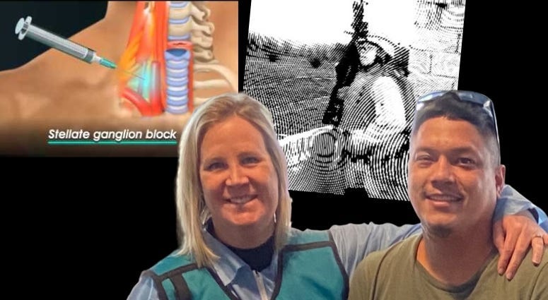 Arturo Weber and Doc Shauna Springer share SGB neck injections treat PTSD