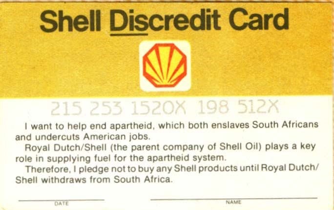 shell oil boycott illustration