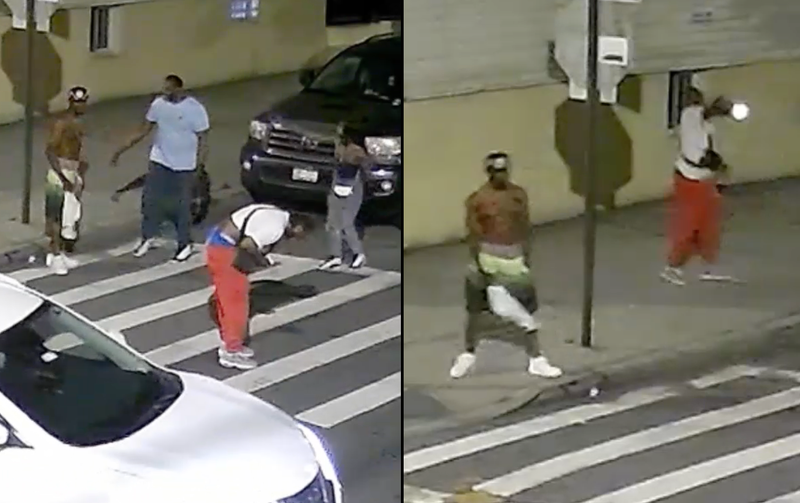 Video shows a man opening fire at East 215th Street and Barnes Avenue in Williamsbridge on Sunday morning