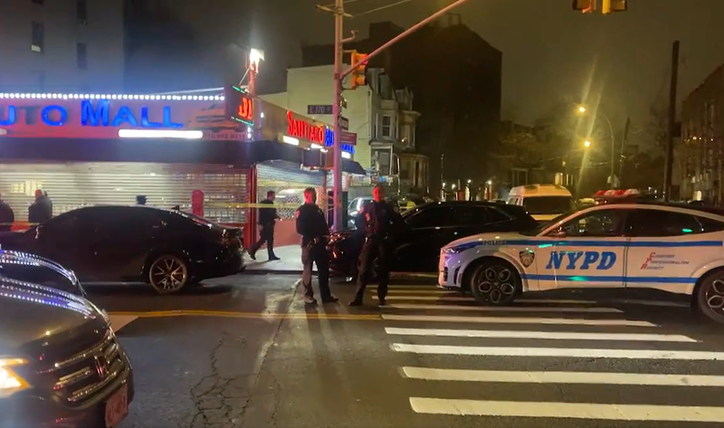 A man was killed and another injured in a shooting in the Claremont section of the Bronx early Wednesday morning.