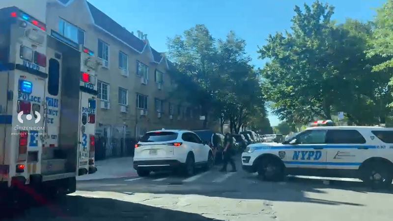 Police respond after four teenagers were shot in the Bronx on Friday afternoon.