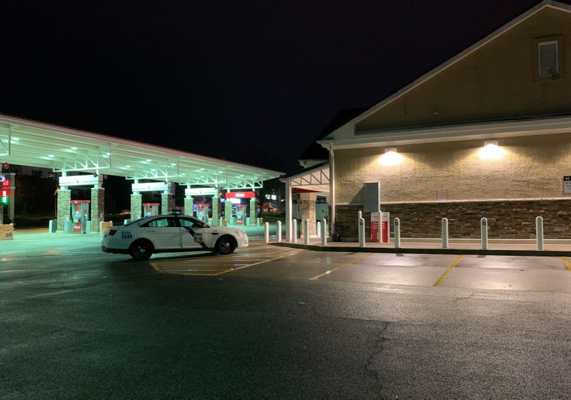 Police car on scene at Wawa in Fox Chase following shooting