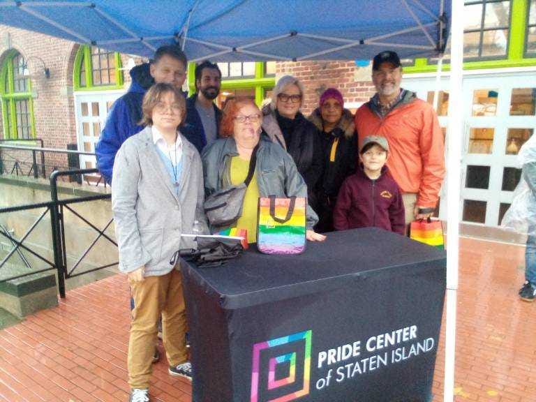 The Pride Center of Staten Island set up a booth outside the museum for the event.