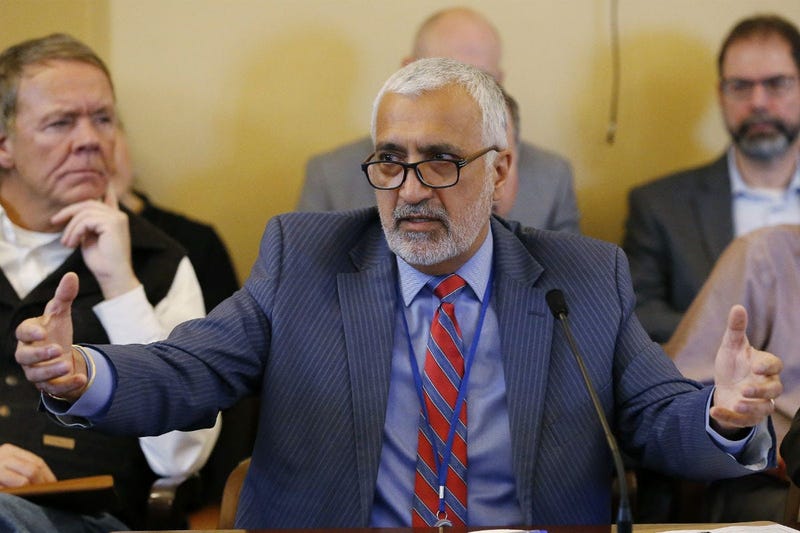 In this Feb. 21, 2019, file photo, Salt Lake County District Attorney Sim Gill speaks to the members of the Senate Judiciary, Law Enforcement and Criminal Justice Standing Committee at the Utah state Capitol in Salt Lake City.