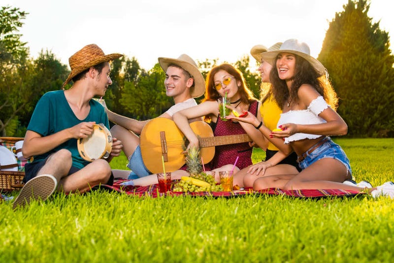 college kids picnic