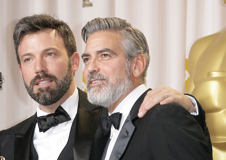 Ben Affleck, George Clooney, 85th Annual Academy Awards, Backstage, Winners