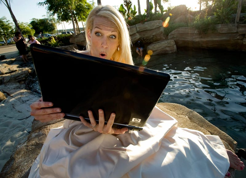 woman with computer