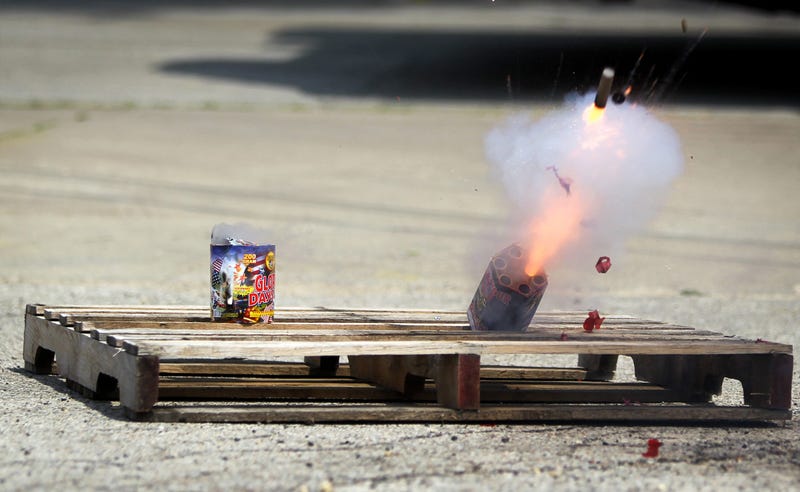Fireworks safety demonstration