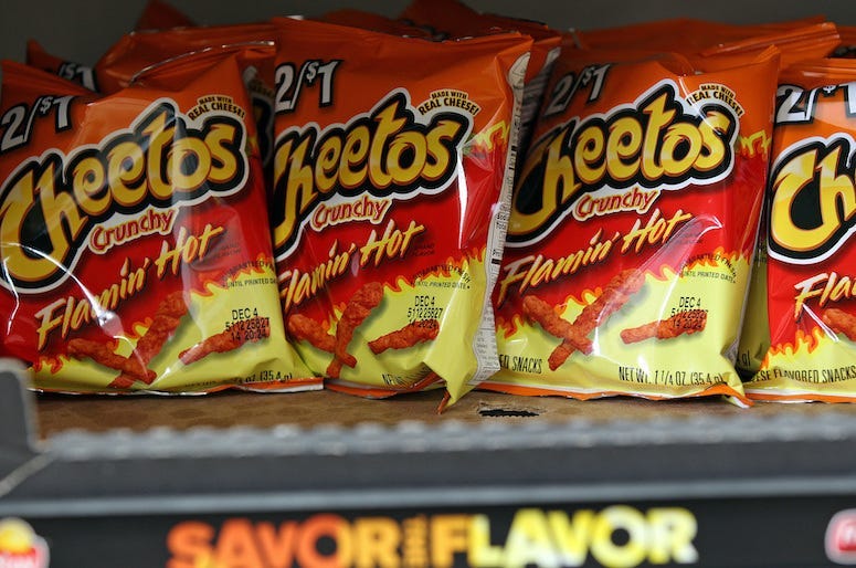 Cheetos, Flamin' Hot Crunchy, Shelf, Store, 2012