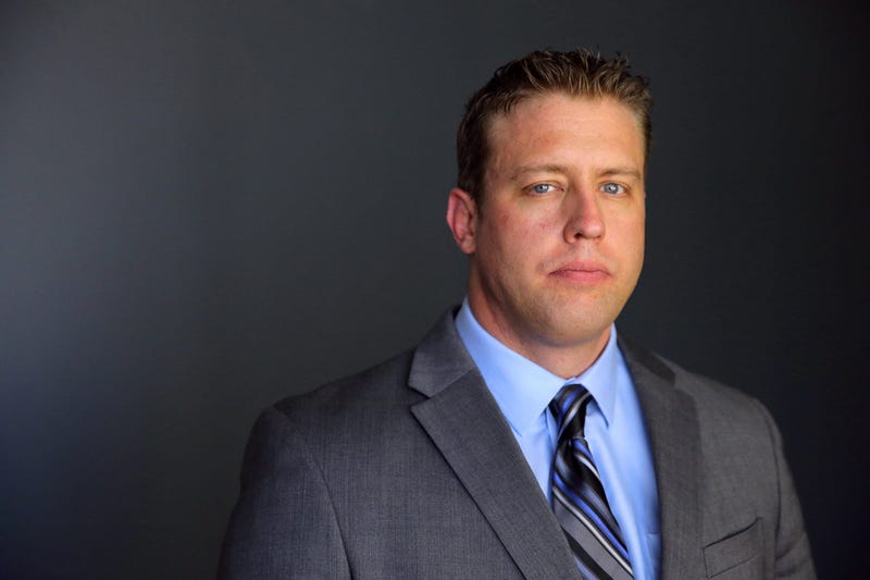 Jason Stockley has his picture taken after Judge Tim Wilson declared the former St. Louis police officer not guilty of first-degree murder in the 2011 shooting death of Anthony Lamar Smith on Friday, Sept. 15, 2017.