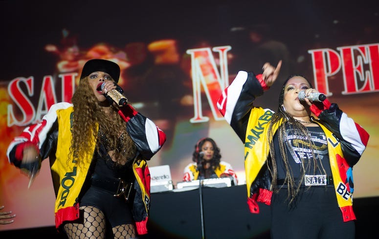 Sandra Denton, Cheryl James, Deidra Ropert, Salt-N-Pepa, DJ Spinderella, Live, I Love The '90s, Birmingham, 2017