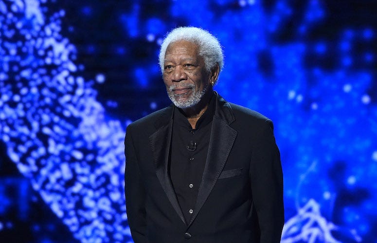 Morgan Freeman, 6th Annual Breakthrough Prize, Stage, Black Suit, 2017