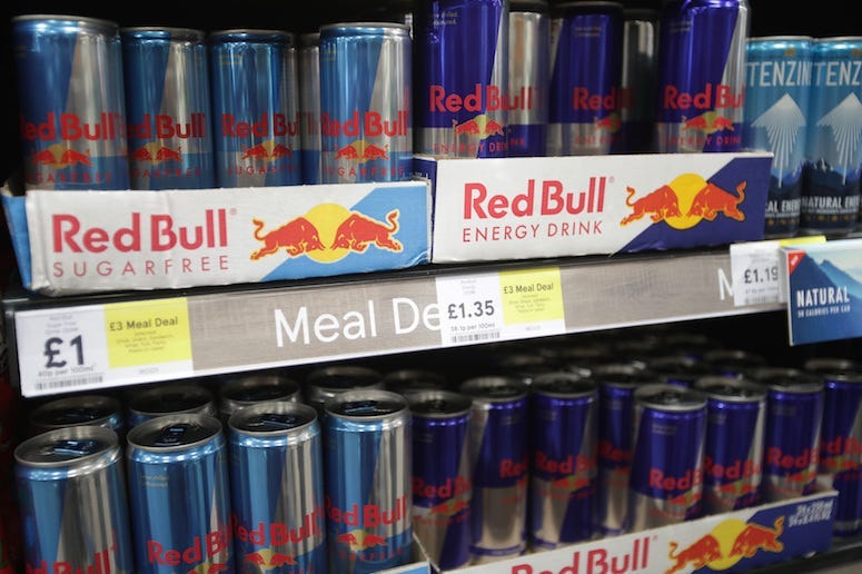 Red Bull, Cans, Shelves, Grocery Store, 2018