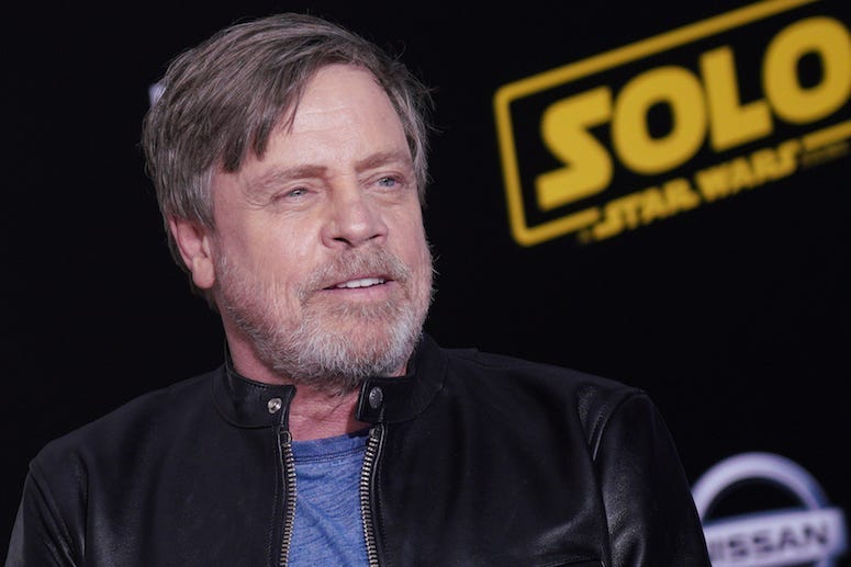 Mark Hamill, Red Carpet, Solo, Leather Jacket, 2018, Smile
