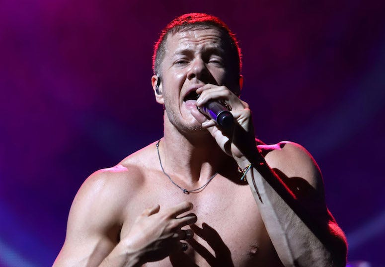 Dan Reynolds, Imagine Dragons, Concert, Singing, Shirtless, Madison Square Garden, 2018