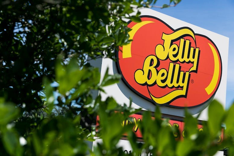 Jelly Belly, Sign, Logo, Leaves, Bush