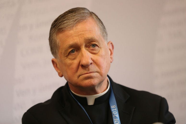 8/23/2018 - Cardinal Blase Cupich, Archbishop of Chicago, speaking to the media at the World Meeting of Families in Dublin. 
