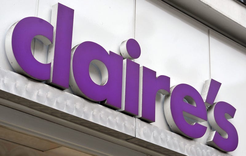 File photo dated 06/01/16 of a shop sign for claire's in central London. 