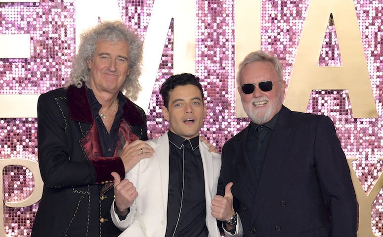 Brian May, Rami Malek, Roger Taylor, Queen, Bohemian Rhapsody, World Premiere, 2018