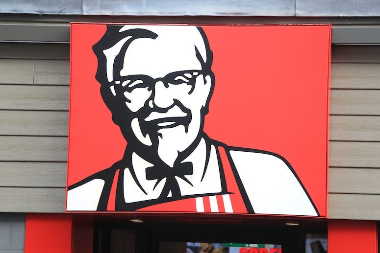 KFC, Kentucky Fried Chicken, Sign, Colonel Sanders, Restaurant, London, 2019