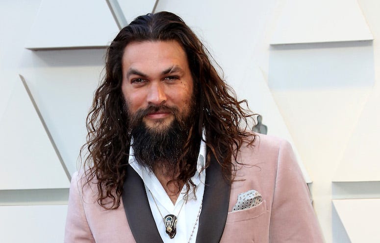 Jason Momoa, Red Carpet, Smile, Pink Suit, 91st Academy Awards, 2019