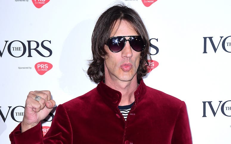 Richard Ashcroft, The Verve, Red Carpet, Ivor Novello Songwriting Awards, Red Velvet Jacket, 2019