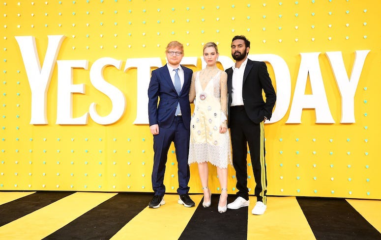 yesterday, himesh patel, ed sheeran, lily james, movie, the beatles, gwar