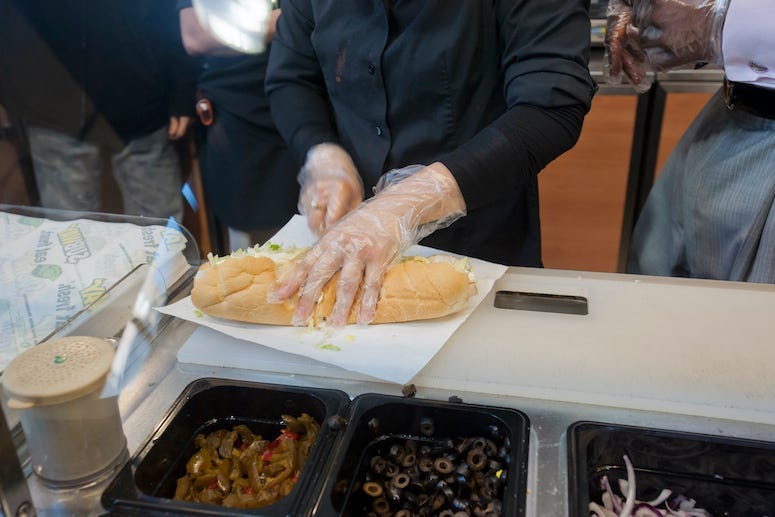 Subway, Sandwich, Bread, Sandwich Artist, Slicing, Cutting