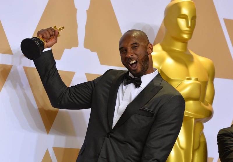Animated Short winner, "Dear Basketball," Kobe Bryant backstage at the 90th Academy Awards ceremony on Sunday, March 4, 2018 in Hollywood, Calif. (Photo by Scott Varley/TNS/Sipa USA)