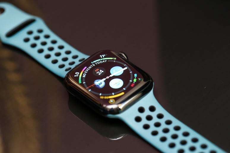 Apple Watch, Diary, Calendar, Blue Strap, Black Table, 2020