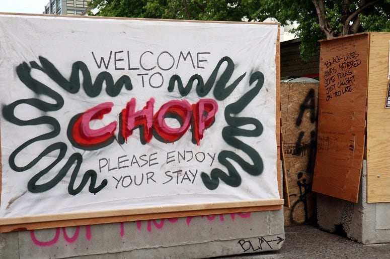 Seattle Police clear out the "CHOP" zone