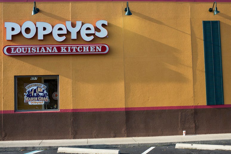 Popeyes, Restaurant, Wall, Exterior