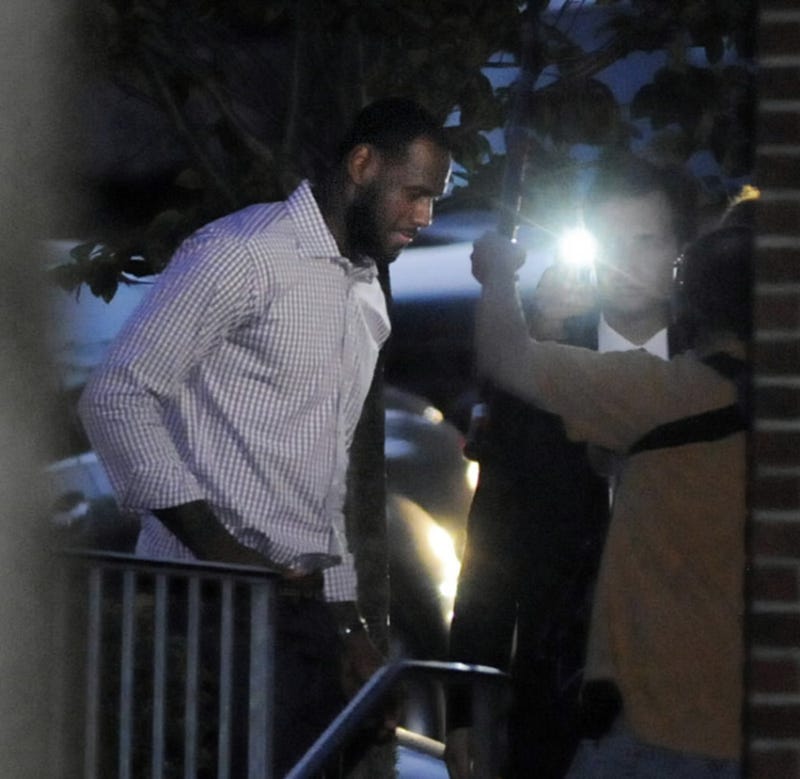 Basketball star LeBron James arrived at the Greenwich Boys and Girls Club where he announced his decision