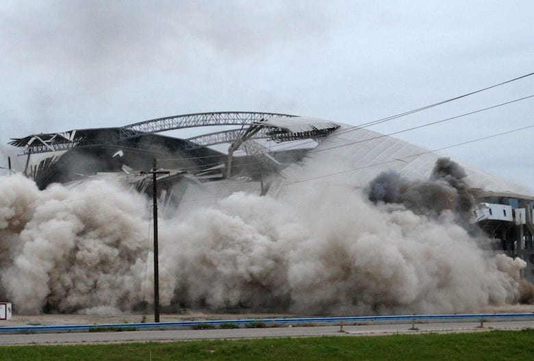 The demolition of Texas Stadium