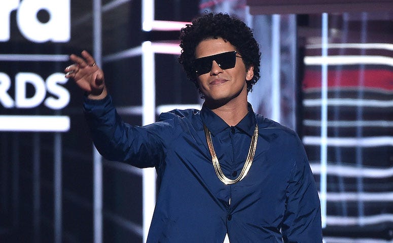 Bruno Mars onstage at Billboard Music Awards, 2018