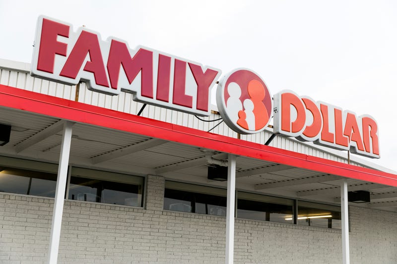 A logo sign outside of a Family Dollar retail store location in Fayetteville, Pennsylvania on January 25, 2019.