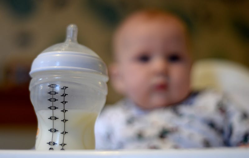 bottle of baby formula